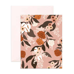 Fox & Fallow Dusty Rose Garden Greeting Card