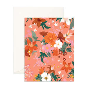 Fox & Fallow Bohemia Peach Florals Greeting Card