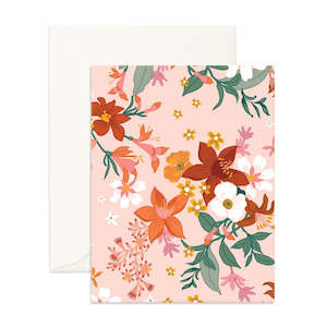 Clothing: Fox & Fallow Bohemia Cream Florals Greeting Card