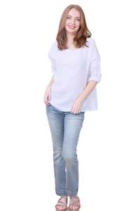 Wednesday Lulu Linen Top With Adjustable Sleeves