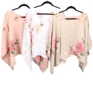 Wednesday Lulu Linen Floral Top