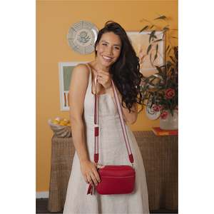 Black Caviar Raspberry Raven Crossbody Bag