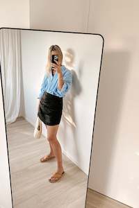 LE EDIT | Linen Skorts | Black