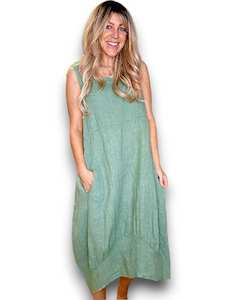 Clothing: Helga May Forest Plain Maxi Tank Dress