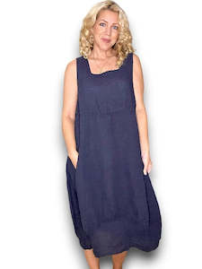 Helga May Navy Plain Maxi Tank Dress