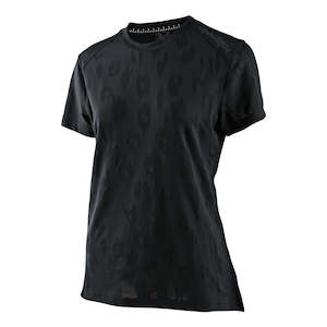 Womens Lilium Ss Jersey Jacquard Black