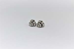 Knot Clip On Earrings Silver