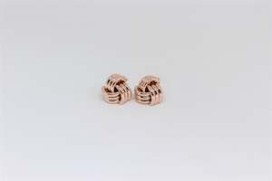 Knot Clip On Earrings Rose Gold