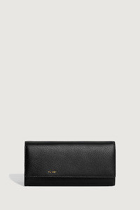 Women's Accessories: Yu Mei Black Deer Nappa Sebastian Wallet