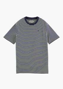 Scotch & Soda Navy + White Stripe Essentials T-Shirt