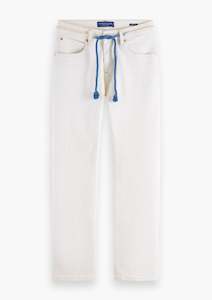 Scotch & Soda White Zee Straight Leg Jeans