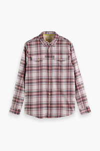 Mens Sale: Scotch & Soda Pink Check Flannel Shirt