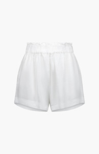 Caitlin Crisp White Linen Sunday Shorts