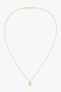 Zoe & Morgan 22k Gold Plate With White Zircon Kind Heart Necklace