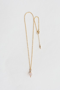 Charlotte Penman Gold Rose Quartz Stardust Particle Necklace