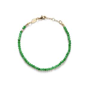 Anni Lu Jade Green Tan Line Bracelet