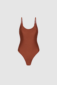 Lingerie Swimwear: Innes Lauren Terracotta The Scoop One Piece