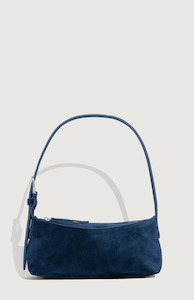 Yu Mei Blue Navy Suede Bobby Bag