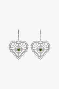 Earrings 1: Zoe & Morgan Sterling Silver with Chrome Diopside Amor Earrings