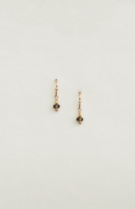 Charlotte Penman Gold Smokey Quartz Bebe Amira Earrings