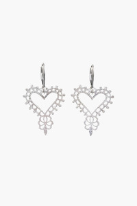 Zoe & Morgan Silver Gypsy Heart Earrings