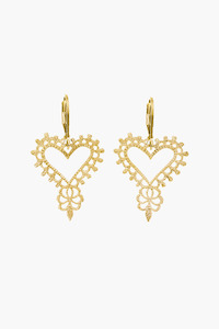 Zoe & Morgan Gold Gypsy Heart Earrings