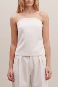 REBE White Strapless Top