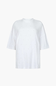 Harris Tapper White Pearl Beaded Gibson T-Shirt