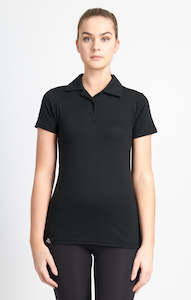 Polo: Womens Short Sleeve Polo Shirt | Black