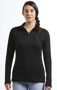 Womens Hilltop Quarter Zip Jersey | Black