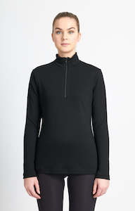 Womens Coast Quarter Zip Jersey | Black