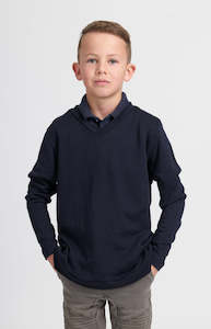 Merino Wool For School: Kids V Neck Jersey