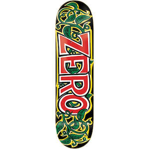 Clothing: Zero Vine 8.5" Skateboard Deck - Black/Red/Green/White