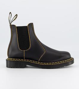 Dr. Martens 2976 DS Chelsea Boot - Black / Yellow Smooth Slice