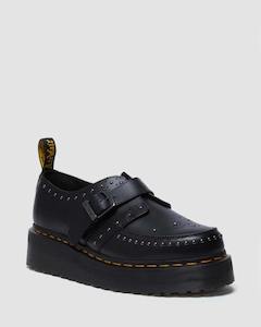 Dr. Martens Ramsey Quad Monk Creepers - Black Smooth