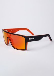 Unit Command Polarised Sunglasses - Matte Black / Orange