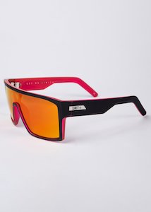 Unit Command Polarised Sunglasses - Matte Black / Neon Pink