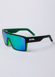 Unit Command Polarised Sunglasses - Matte Black / Green