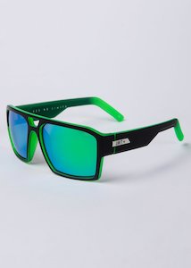 Unit Vault Polarised Sunglasses - Matte Black / Dip Green