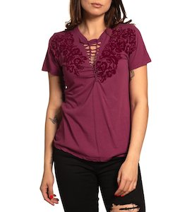 Clothing: Affliction Floretta Womens Tee