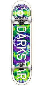 Darkstar Timeworks 8.25" FirstPush Complete Skateboard - Green Tie-Dye