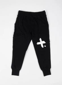 Federation Kids Playground Trackies - Plus Dot Black