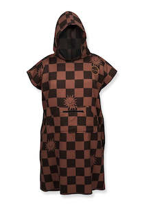 Dritimes Checked Out Mocha Hooded Towel