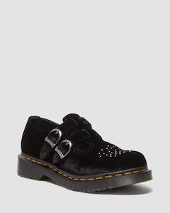 Dr. Martens 8065 Vegan Velvet Mary Jane Shoe - Black Velvet