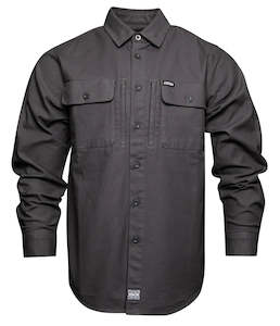 Clothing: Dixxon Work Shirt Long Sleeve - Grey