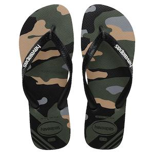 Havaianas Top Camu Flip Flops Olive Green / Black