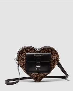 Heart Backpack - Black / Light Tan Kiev / Mini Leopard Spot Hair On