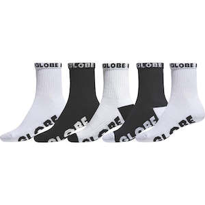 Globe Quarter Socks 5 Pack