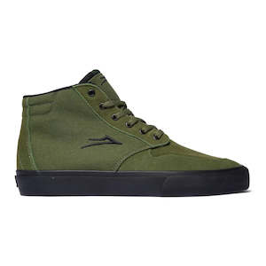 Clothing: Lakai Riley 3 High - Olive / Black Suede