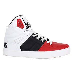 Clothing: Osiris CLONE - WHITE/BLACK/RED